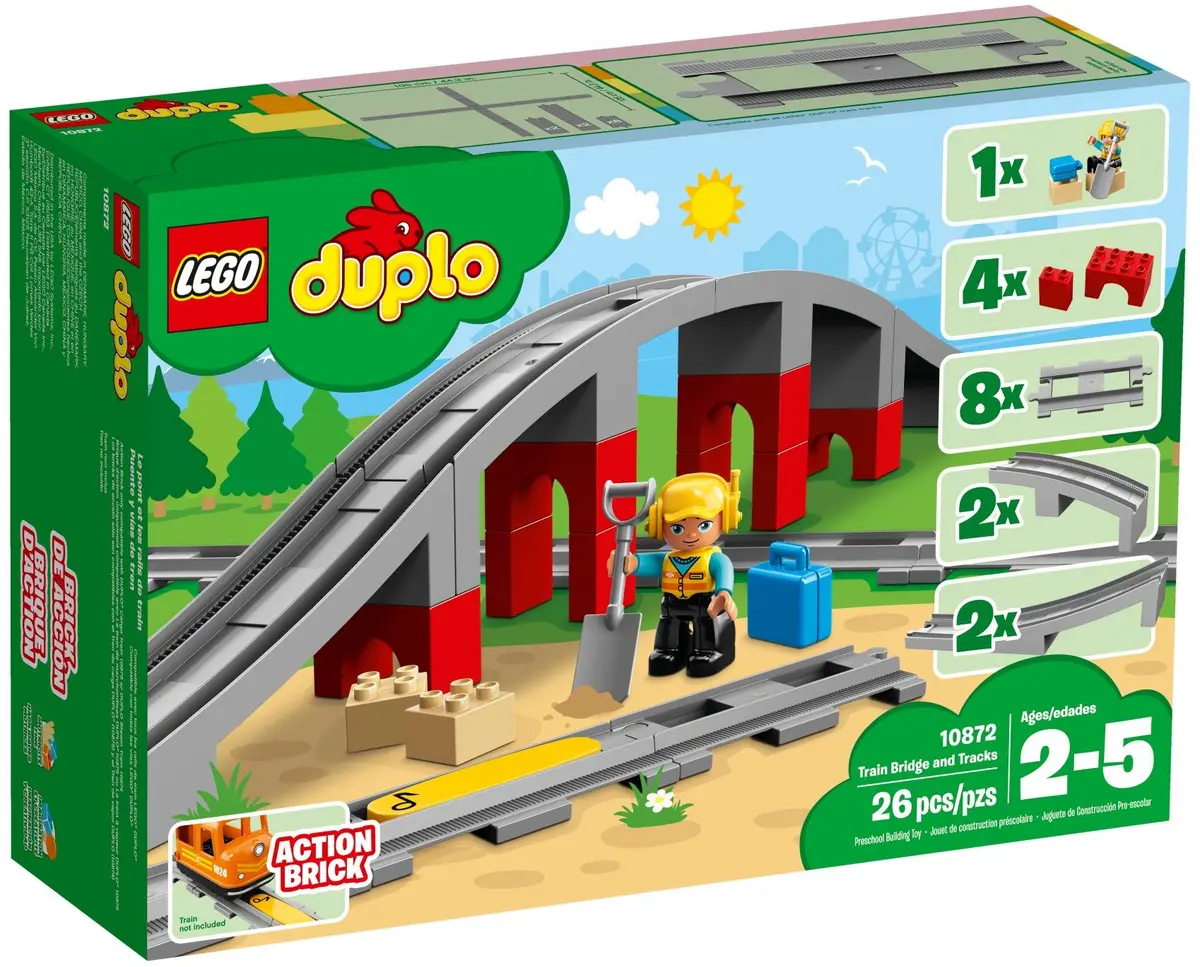 LEGO DUPLO 10872 Train Bridge and Tracks set, image 2