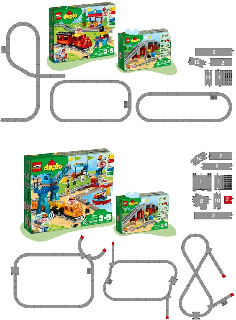 LEGO DUPLO 10872 Train Bridge and Tracks set, image 4