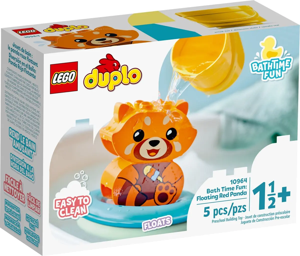 LEGO DUPLO 10964 Bath Time Fun: Floating Red Panda set, image 2