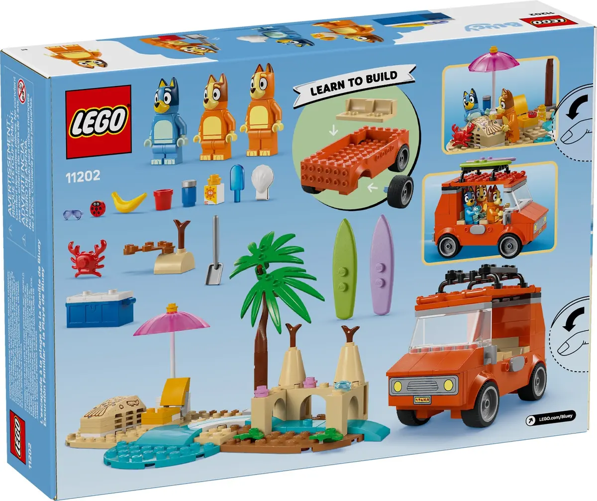 LEGO Bluey 11202 Bluey's Beach & Family Car Trip set, image 3