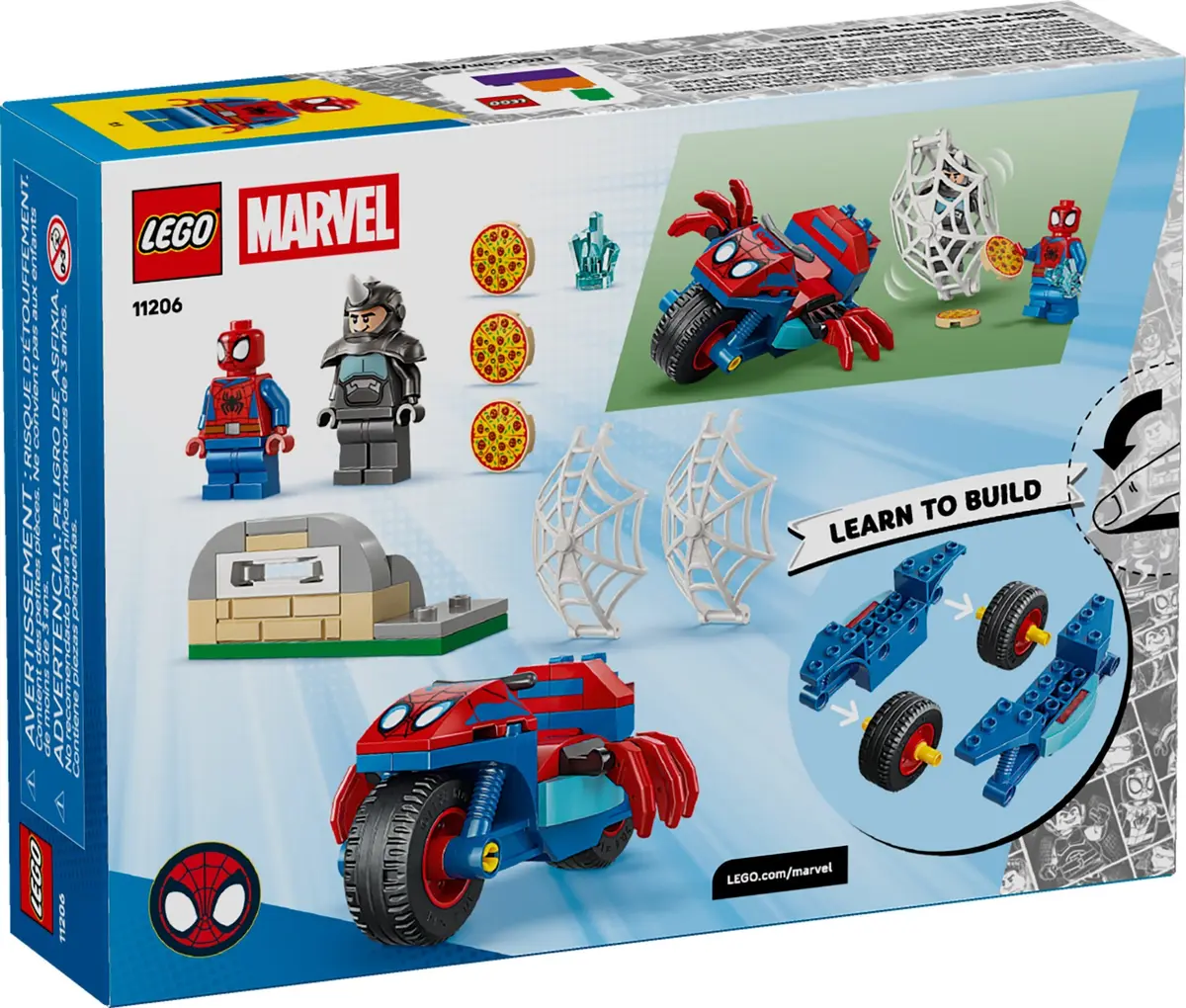 LEGO Marvel Super Heroes 11206 Spidey on his Motorcycle vs. Rhino set, image 8
