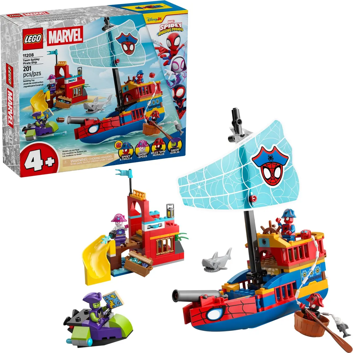 LEGO Marvel Super Heroes 11208 Team Spidey Pirate Ship set, image 8