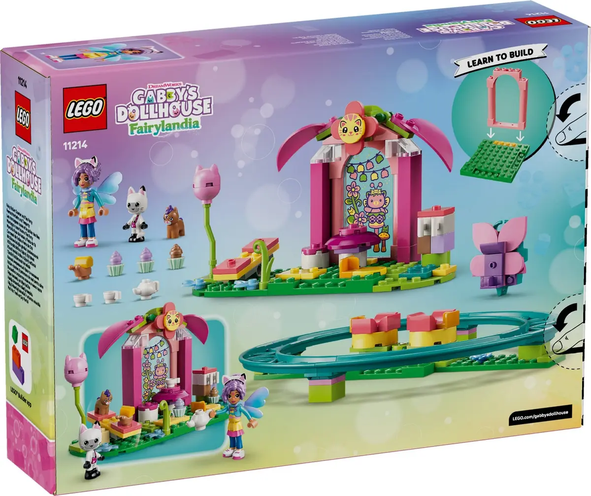 LEGO Gabby's Dollhouse 11214 Fairy Roller Coaster and Tea Party set, image 2