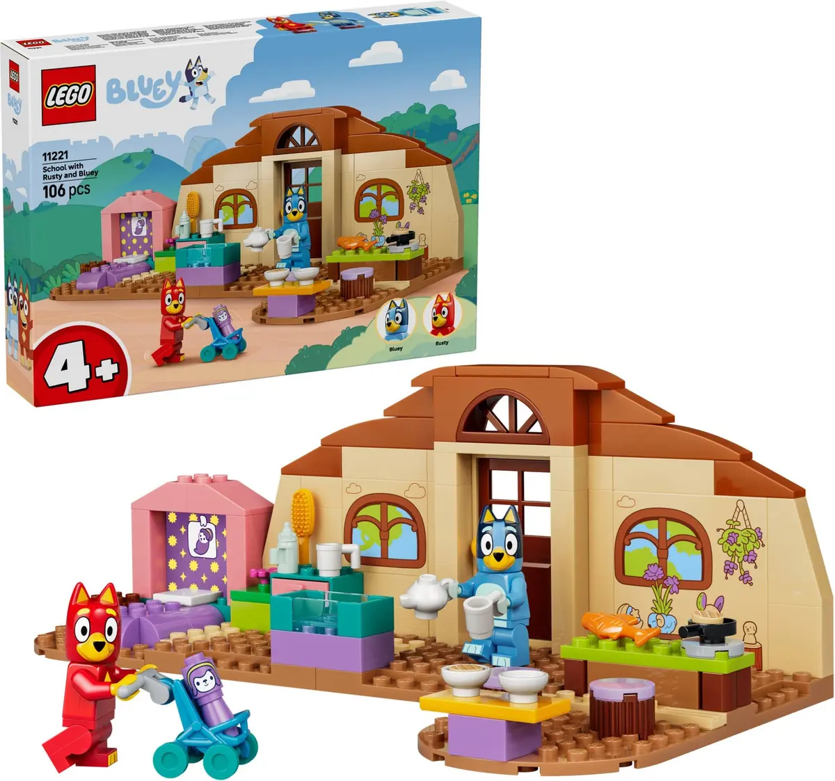 LEGO Bluey 11221 School with Rusty and Bluey set, image 4