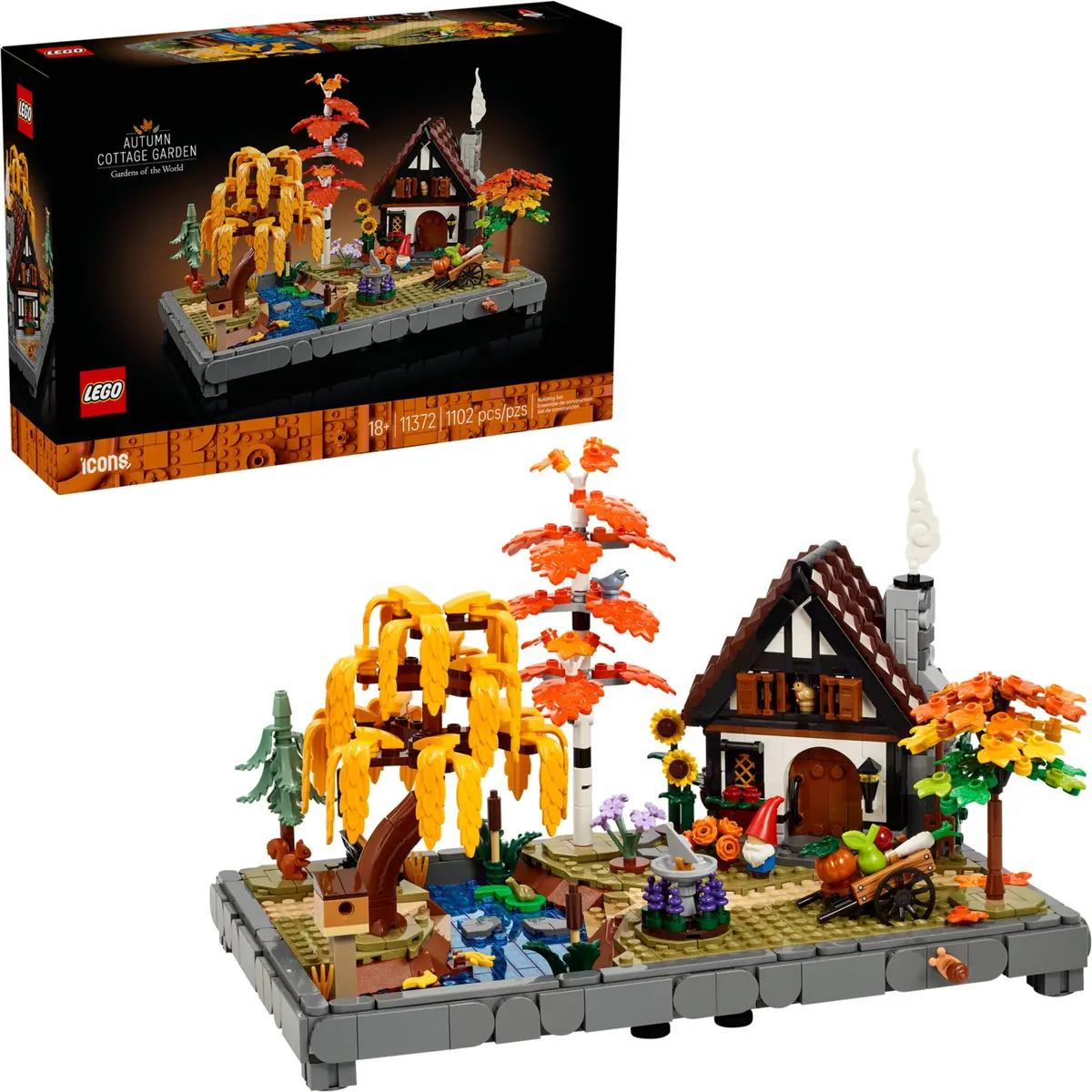LEGO Icons 11372 Autumn Cottage Garden set, image 4