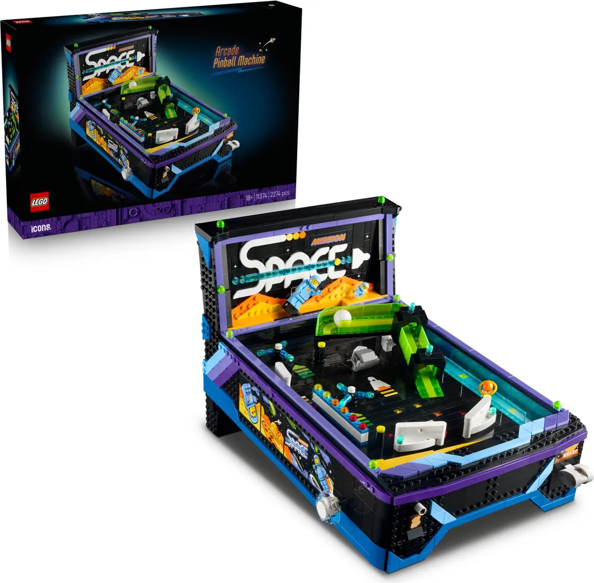 LEGO Icons 11374 Arcade Pinball Machine set, image 4