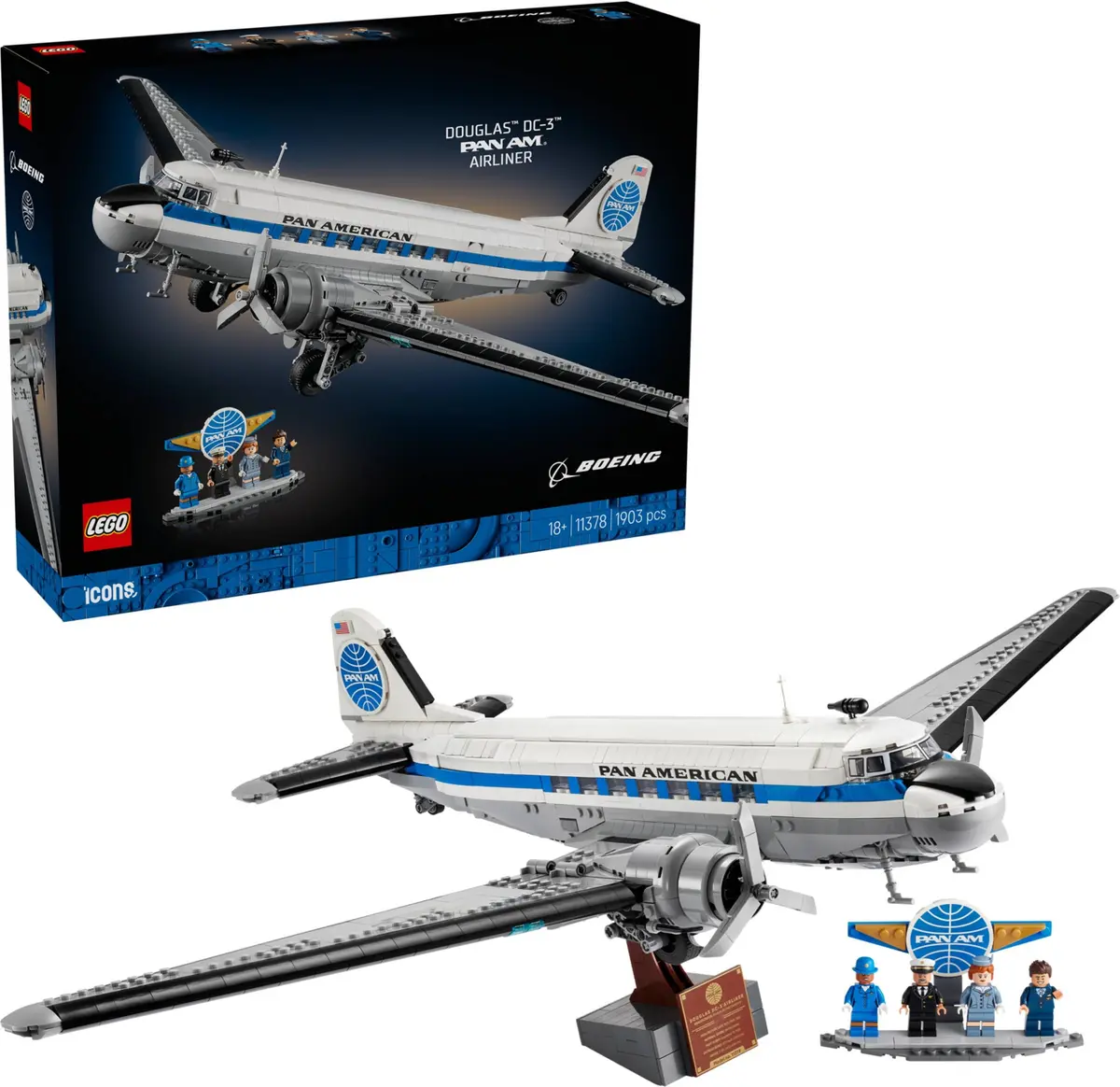 LEGO Icons 11378 Douglas DC-3 PAN AM Airliner set, image 4