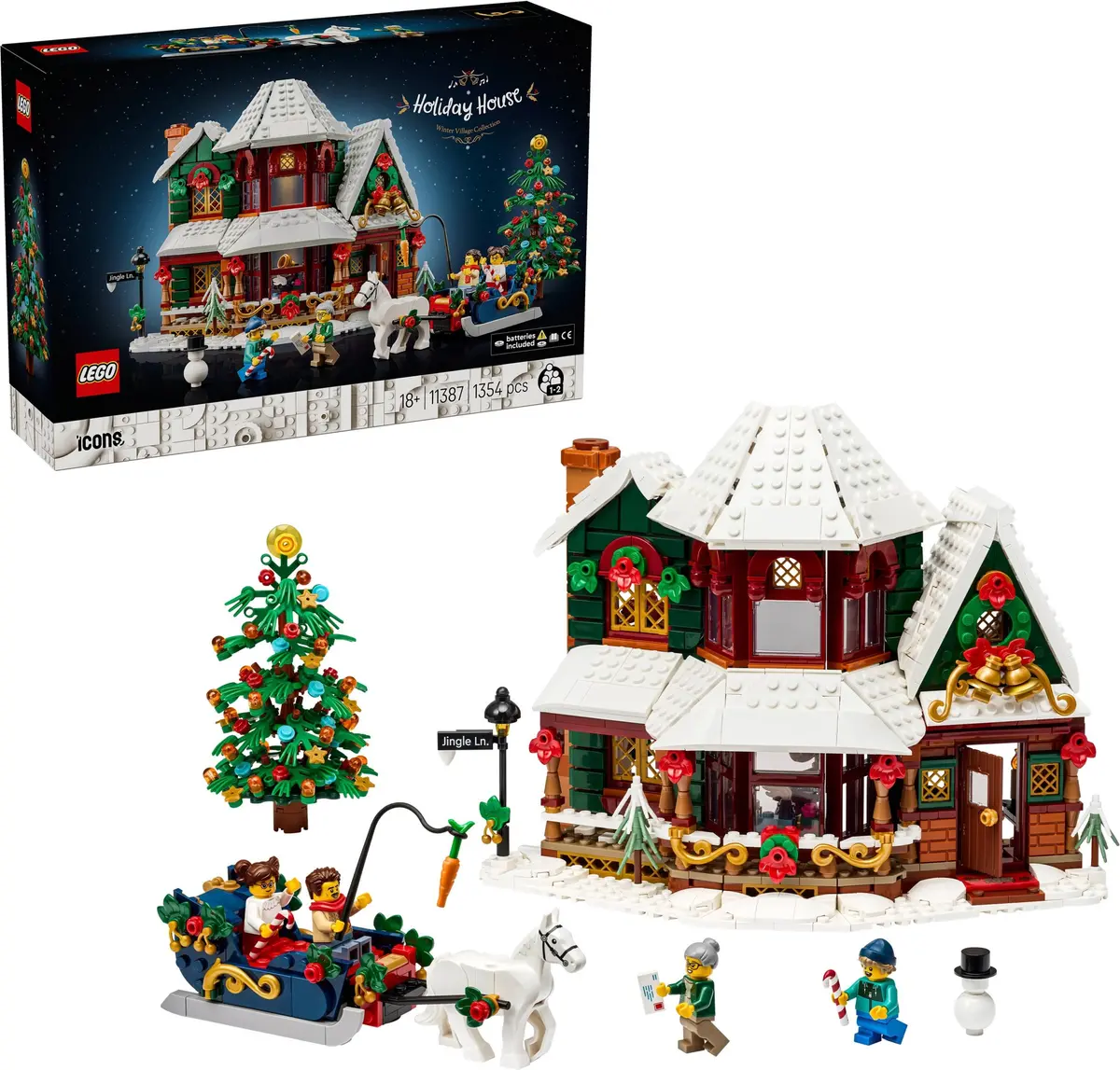 LEGO Icons 11387 Holiday House set, image 4