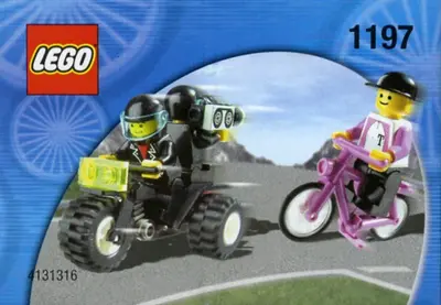 LEGO Town 1197 Telekom Race Cyclist and Television Motorbike set