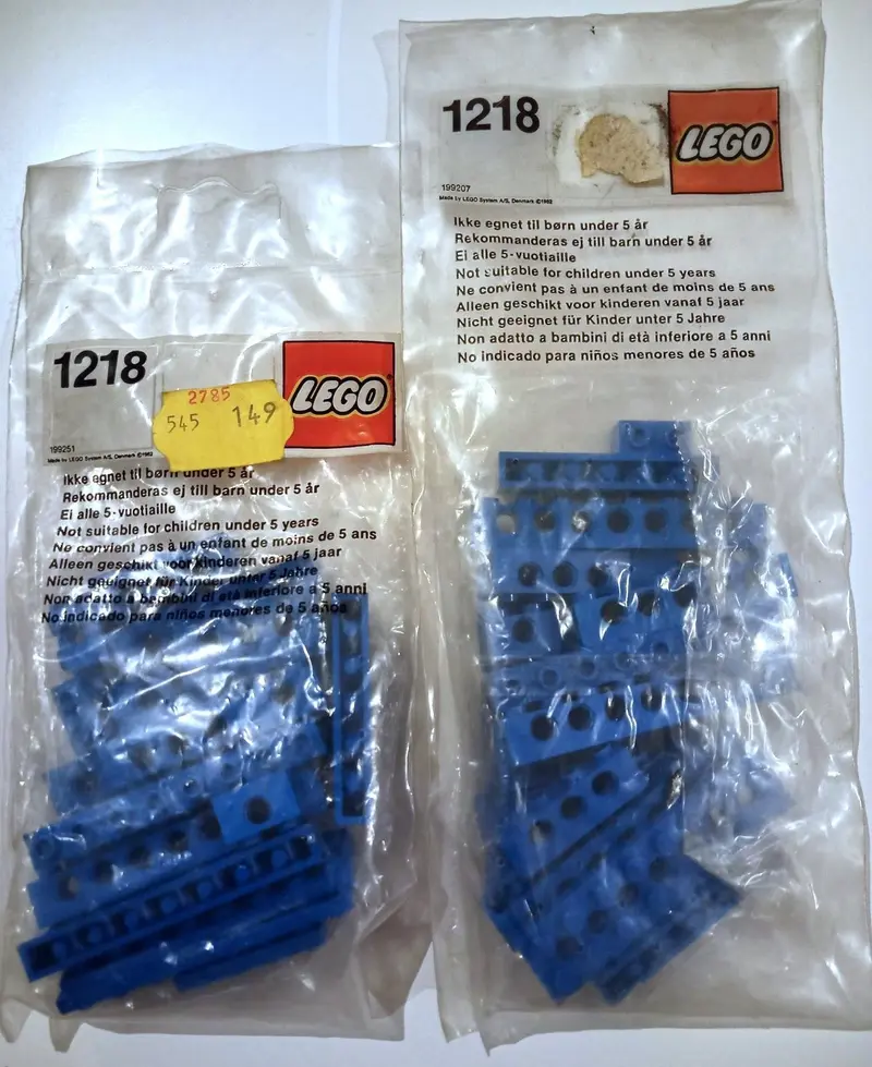 LEGO Service Packs 1218 Girder Beams and Plates, Blue set