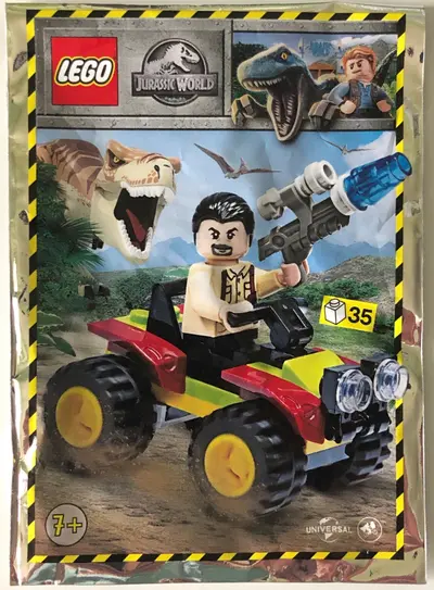 LEGO Jurassic World 122009 Vic Hoskins with Buggy set