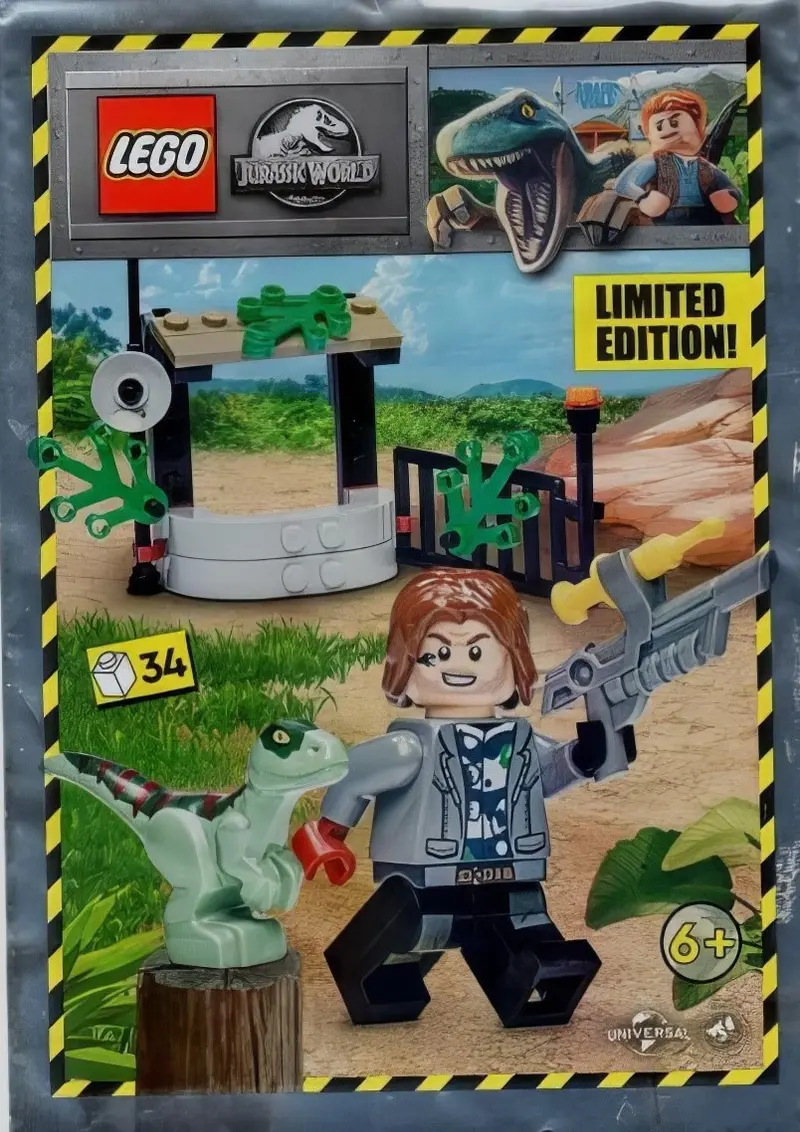 LEGO Jurassic World 122224 Rainn Delacourt with Raptor set