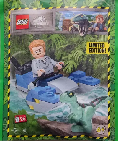 LEGO Jurassic World 122331 Owen with Swamp Speeder and Raptor set