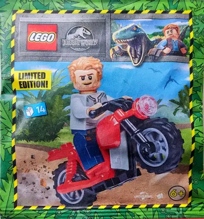 LEGO Jurassic World 122333 Owen with Motorcycle set