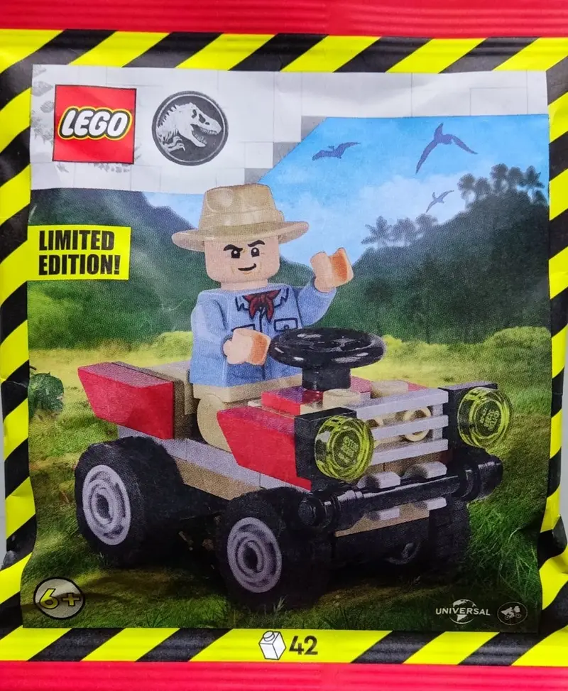 LEGO Jurassic World 122408 Alan Grant with Quad set