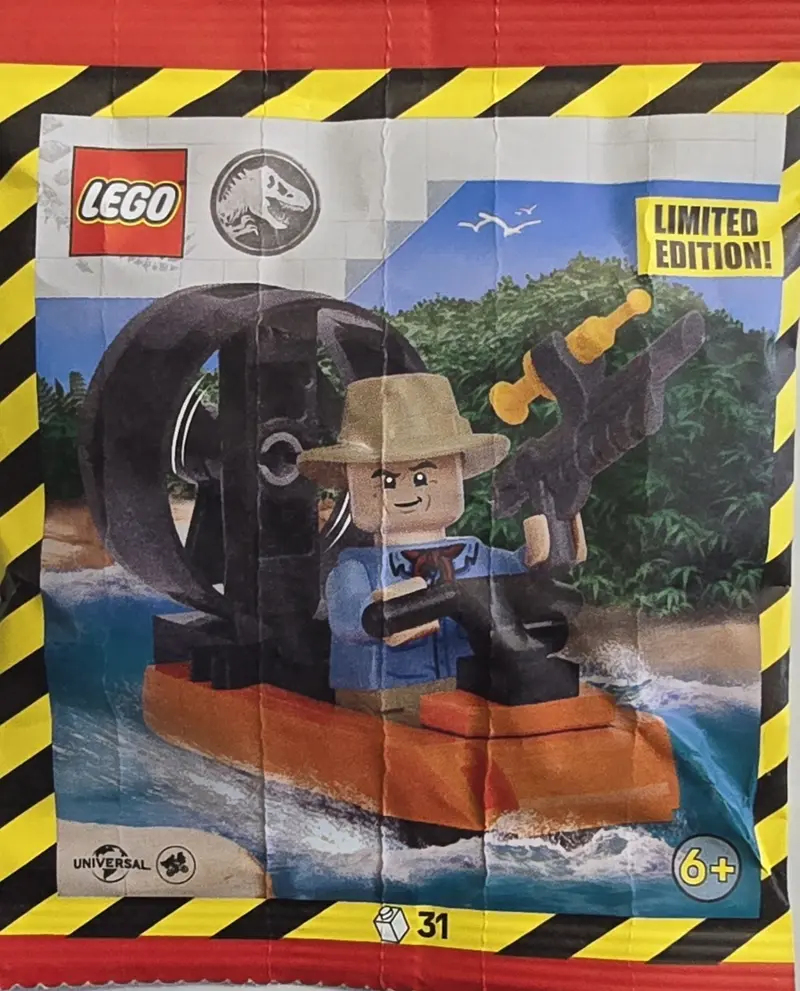 LEGO Jurassic World 122508 Alan Grant with Hovercraft set