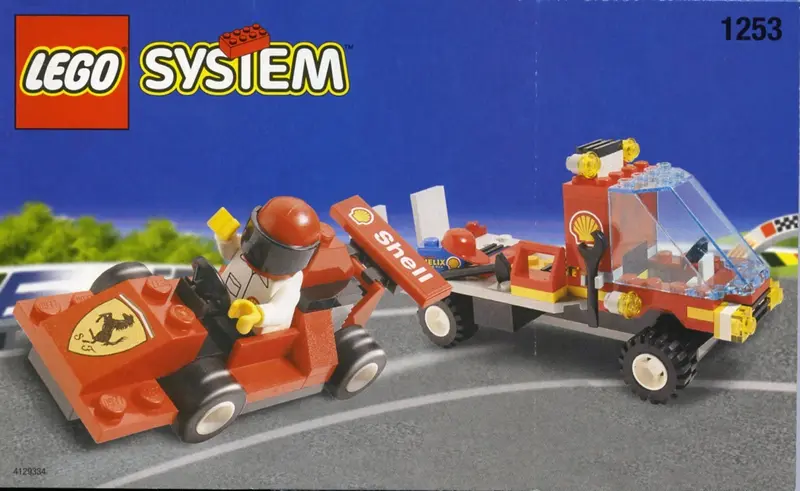 LEGO Town 1253 Shell Race Car Transporter set