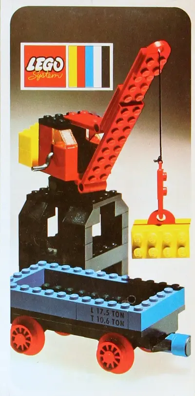 LEGO Trains 132 Port Crane and Flat Wagon set