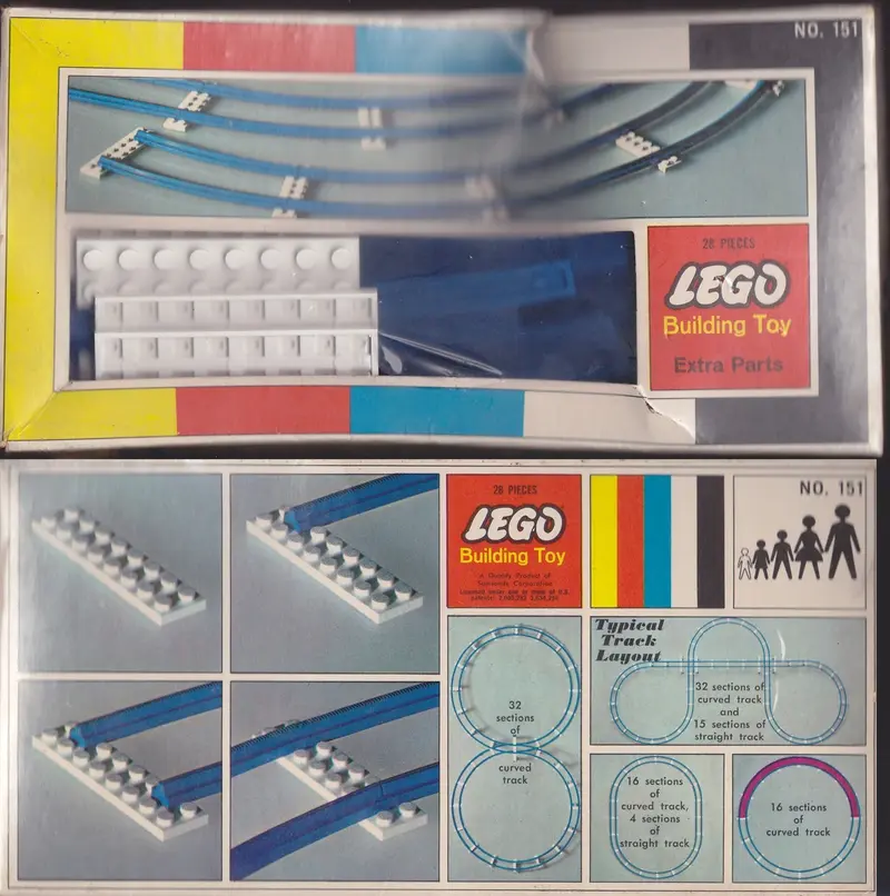 LEGO Samsonite 151 Curved Train Track set, image 2