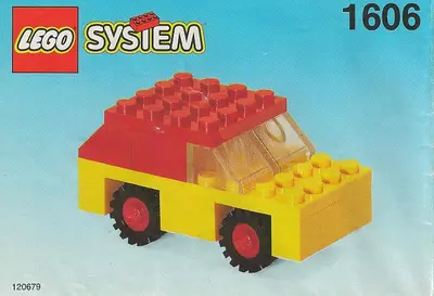 LEGO Basic 1606 Red and Yellow Car set