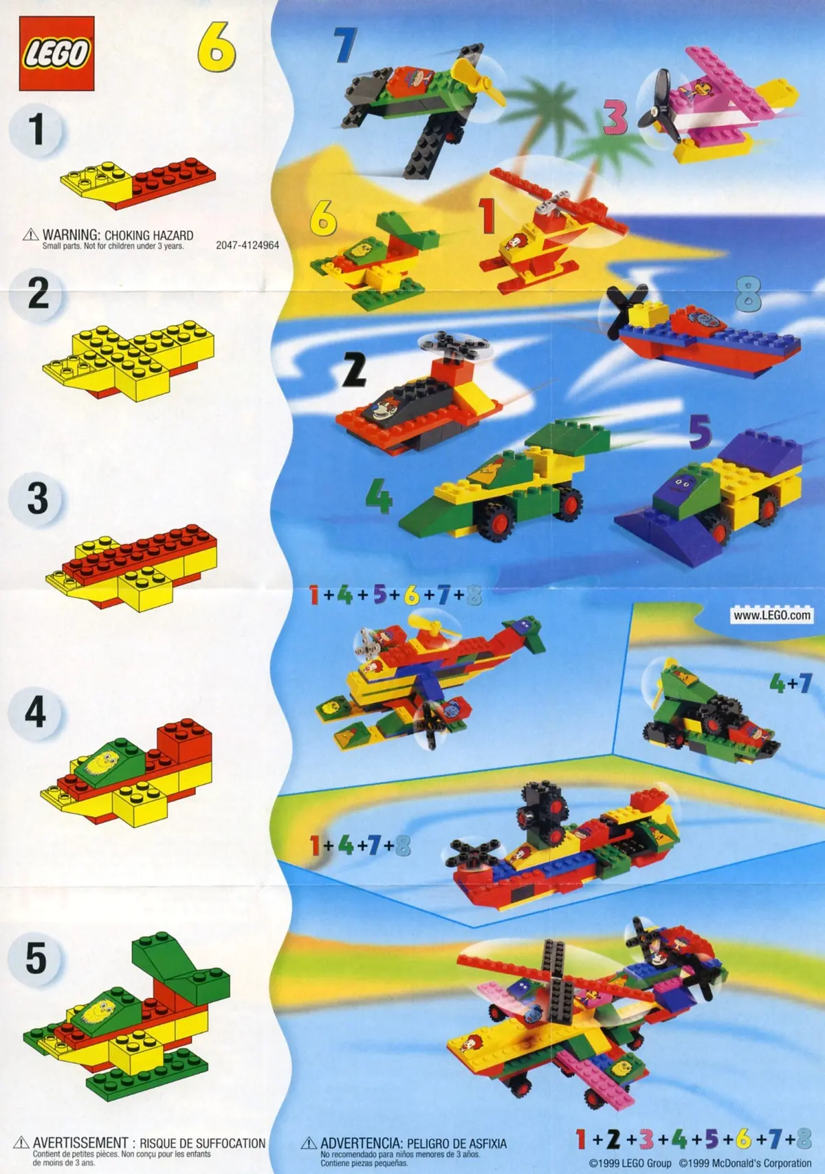 LEGO Classic 2047 Aeroplane set, image 2