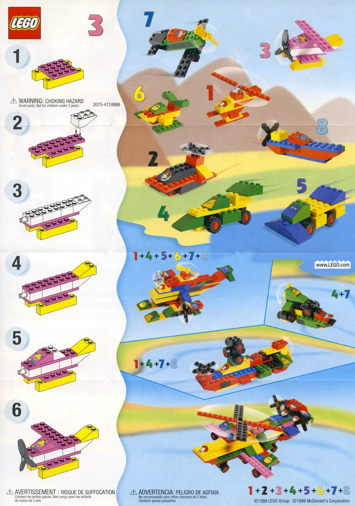 LEGO Classic 2075 Aeroplane set, image 2