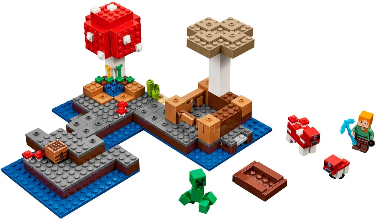 LEGO Minecraft 21129 The Mushroom Island set