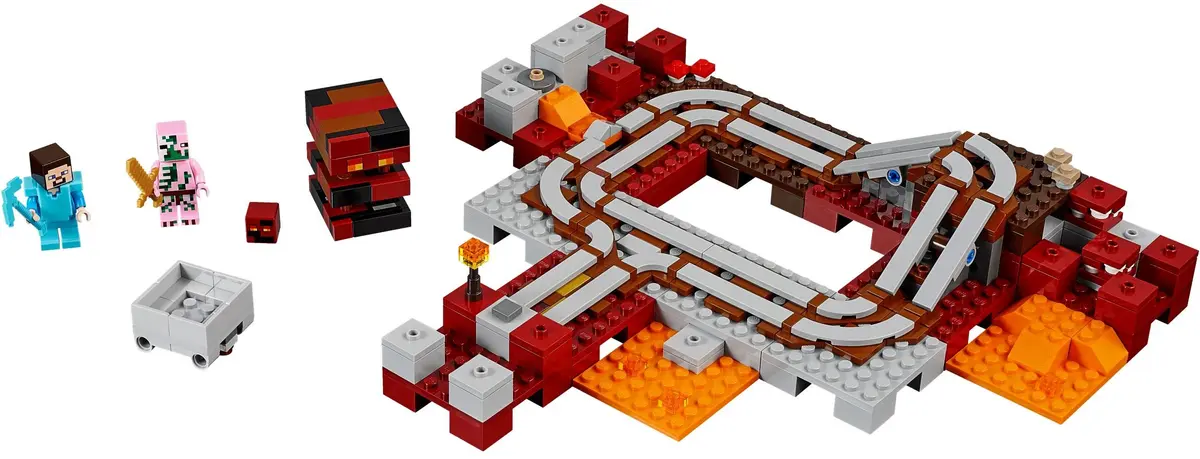 LEGO Minecraft 21130 The Nether Railway set