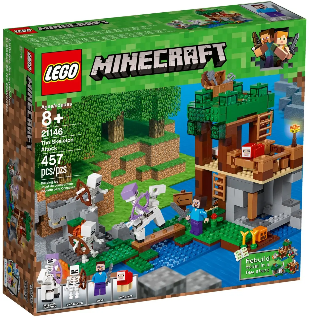 LEGO Minecraft 21146 The Skeleton Attack set, image 2
