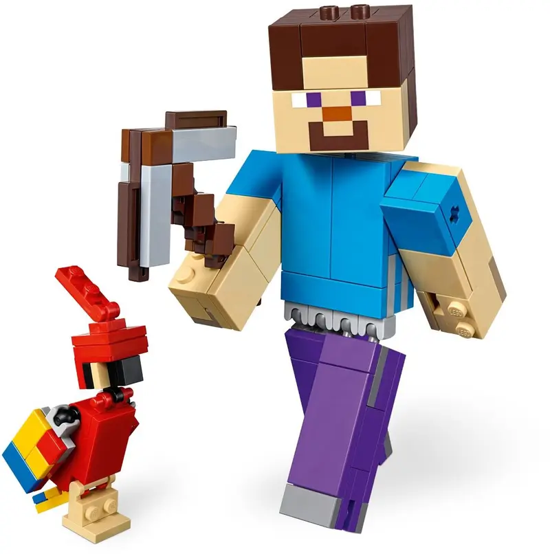LEGO Minecraft 21148 Minecraft Steve BigFig with Parrot set, image 3