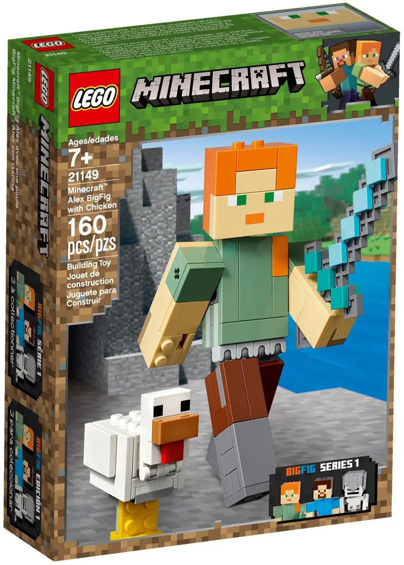 LEGO Minecraft 21149 Minecraft Alex BigFig with Chicken set, image 2