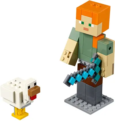 LEGO Minecraft 21149 Minecraft Alex BigFig with Chicken set