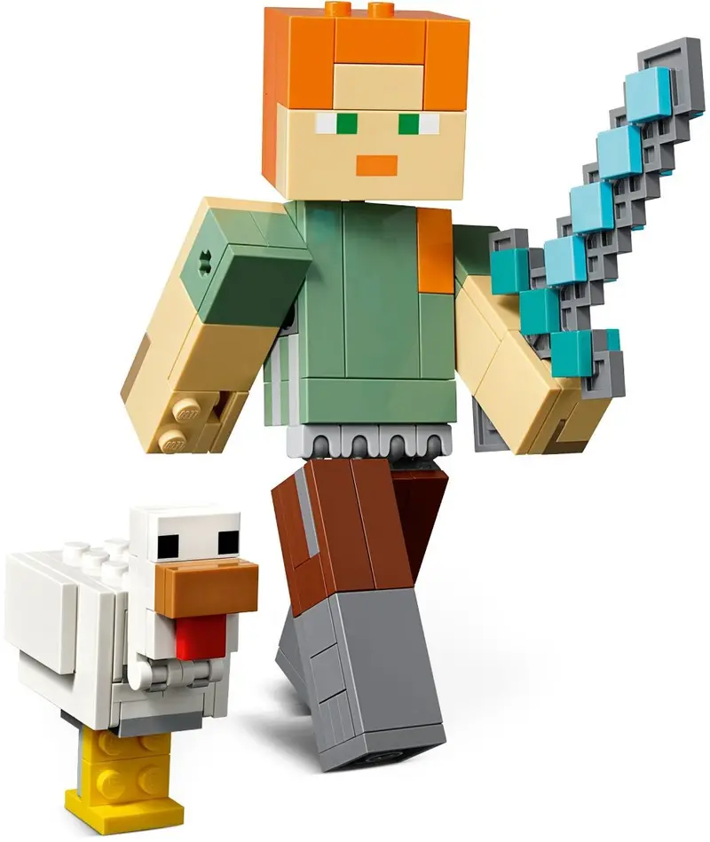 LEGO Minecraft 21149 Minecraft Alex BigFig with Chicken set, image 3