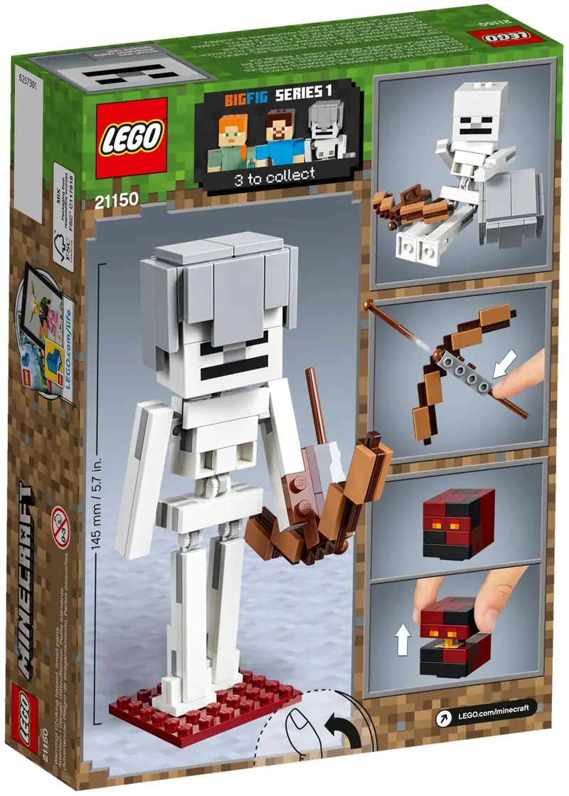 LEGO Minecraft 21150 Minecraft Skeleton BigFig with Magma Cube set, image 5