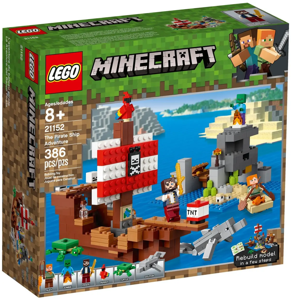 LEGO Minecraft 21152 The Pirate Ship Adventure set, image 2
