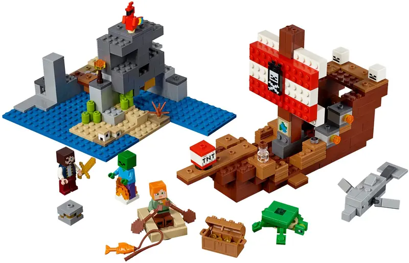 LEGO Minecraft 21152 The Pirate Ship Adventure set
