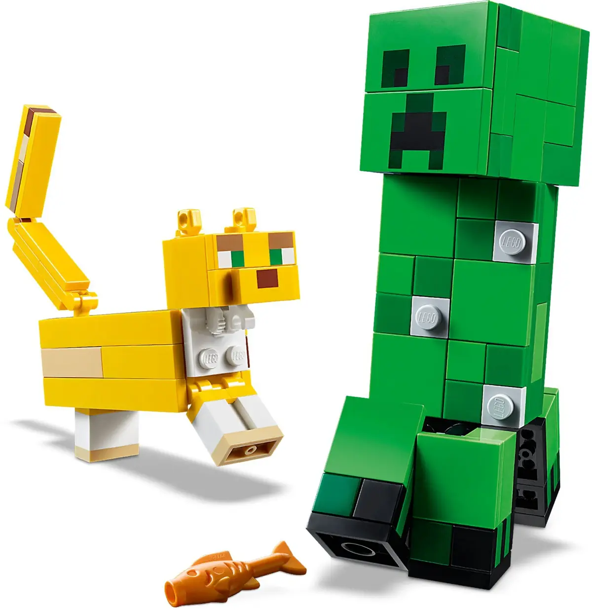 LEGO Minecraft 21156 BigFig Creeper and Ocelot set, image 4