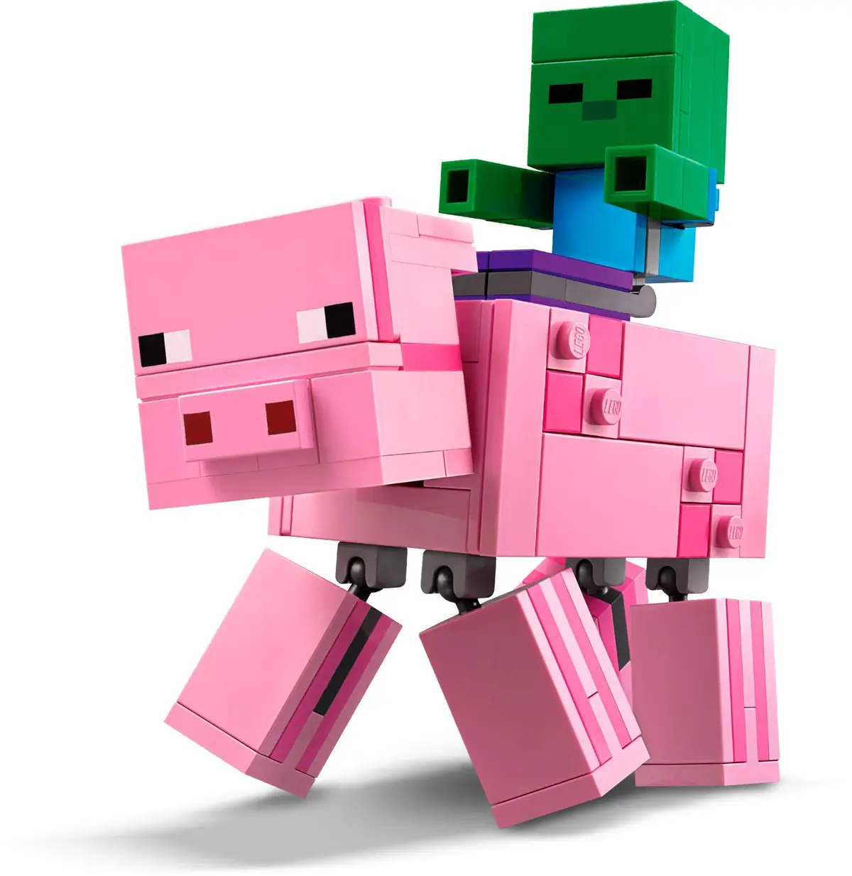 LEGO Minecraft 21157 BigFig Pig with Baby Zombie set, image 3