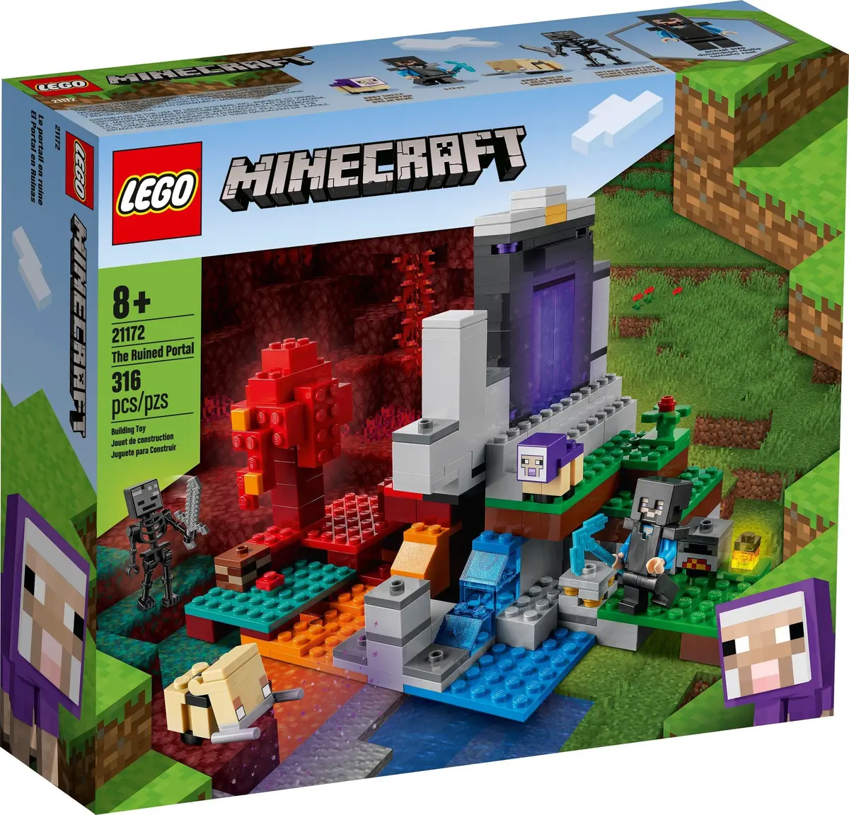 LEGO Minecraft 21172 The Ruined Portal set, image 2