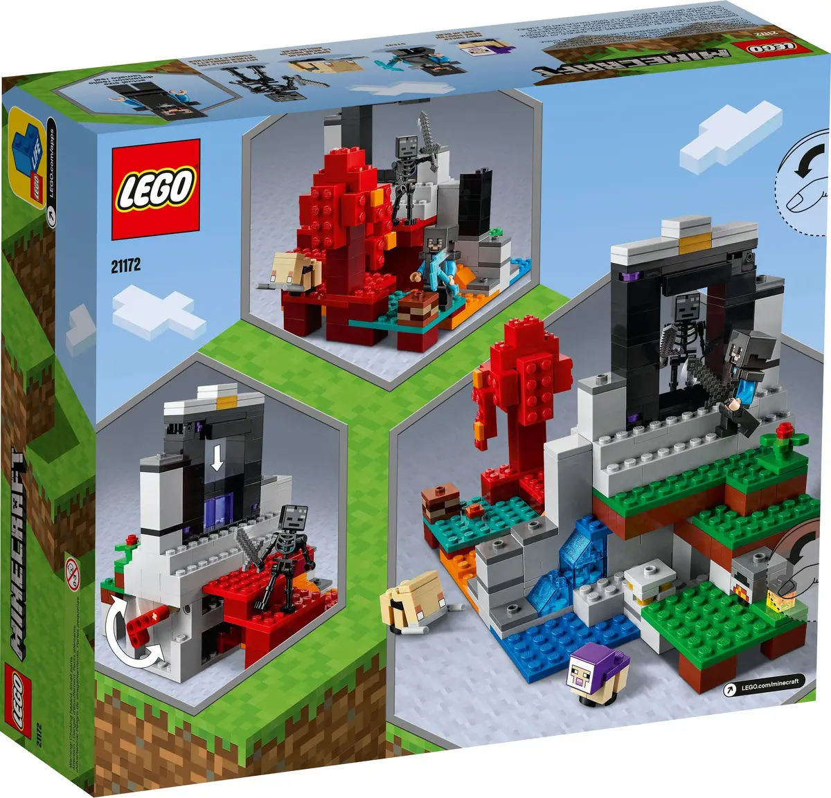 LEGO Minecraft 21172 The Ruined Portal set, image 9