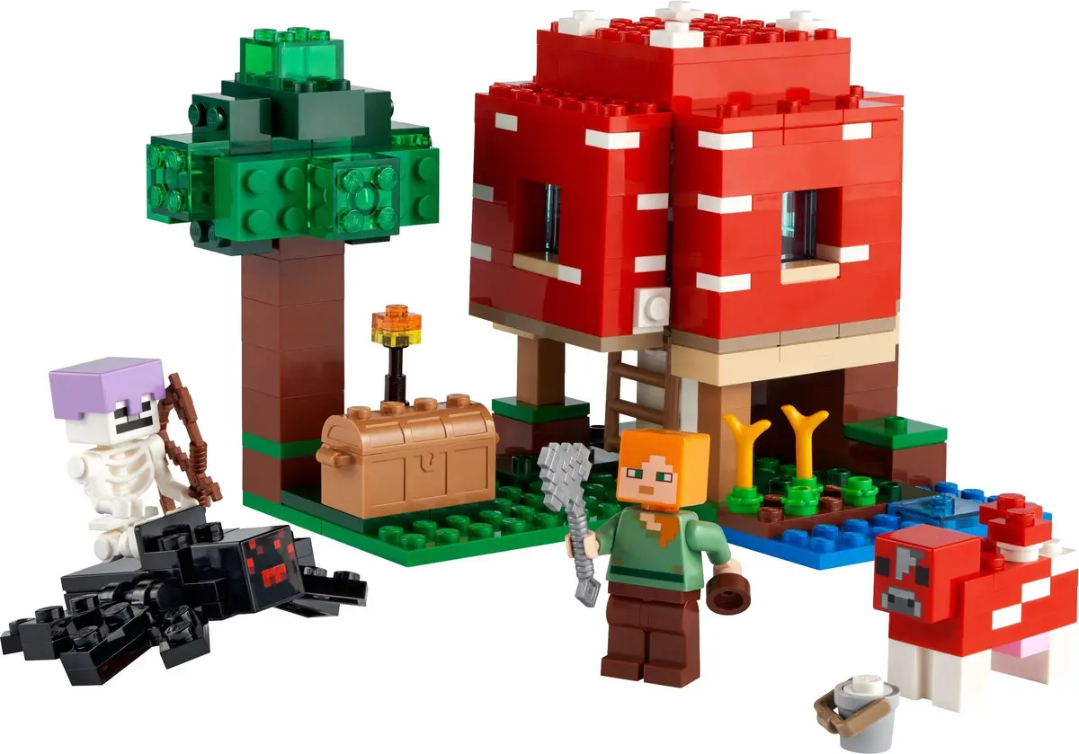 LEGO Minecraft 21179 The Mushroom House set