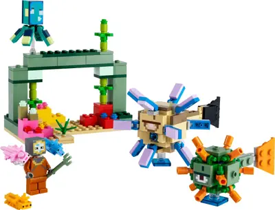 LEGO Minecraft 21180 The Guardian Battle set