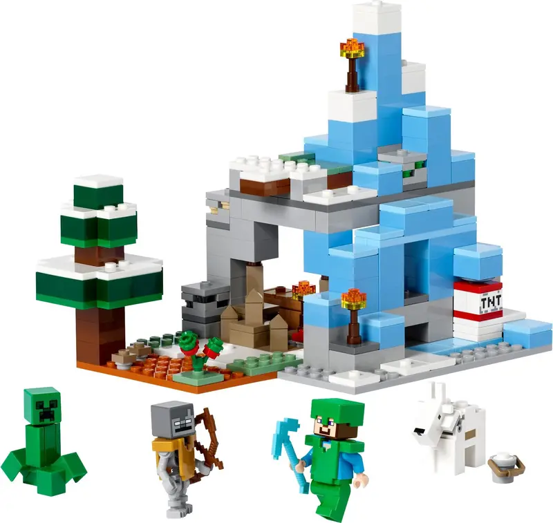LEGO Minecraft 21243 The Frozen Peaks set