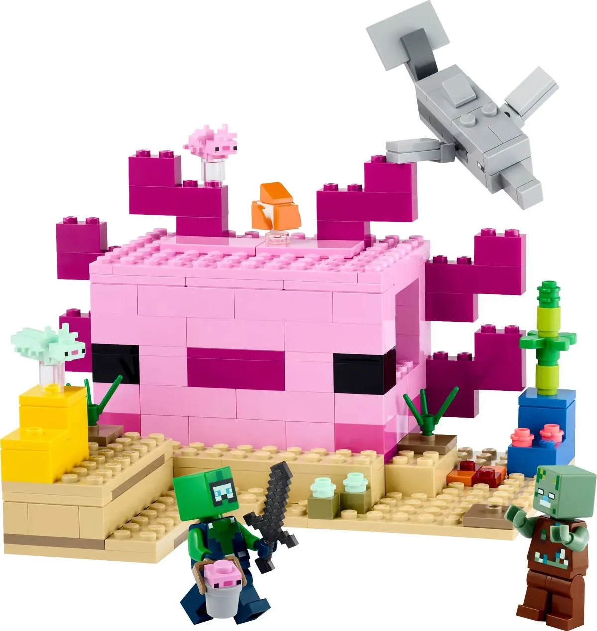 LEGO Minecraft 21247 The Axolotl House set