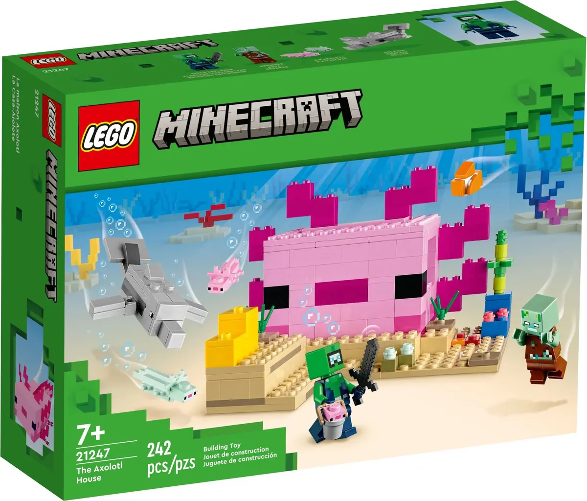 LEGO Minecraft 21247 The Axolotl House set, image 2