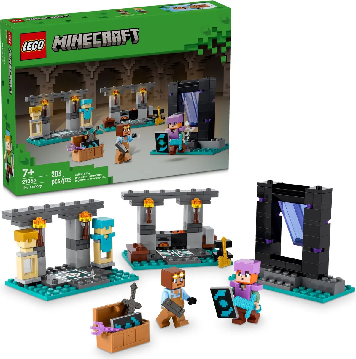 LEGO Minecraft 21252 The Armory set, image 2