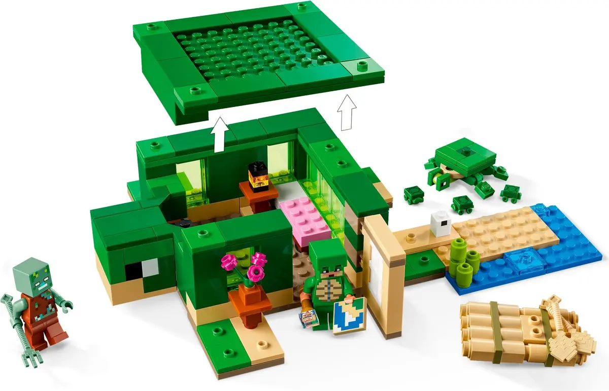 LEGO Minecraft 21254 The Turtle Beach House set, image 3
