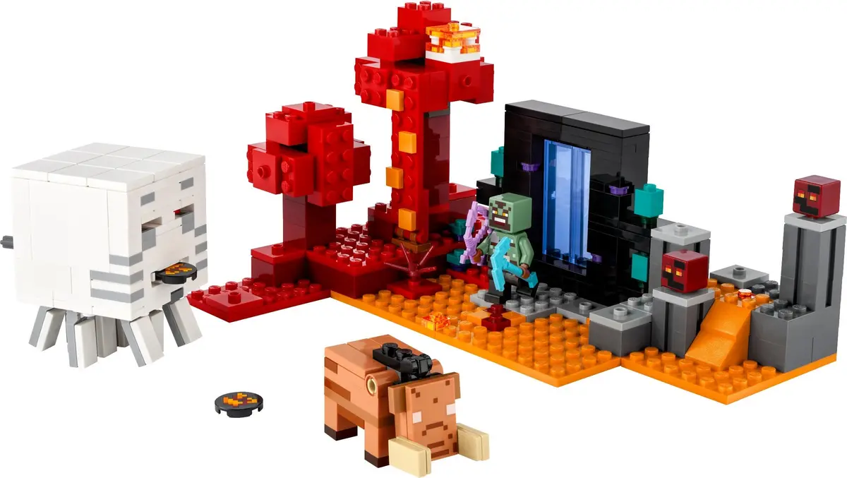 LEGO Minecraft 21255 The Nether Portal Ambush set
