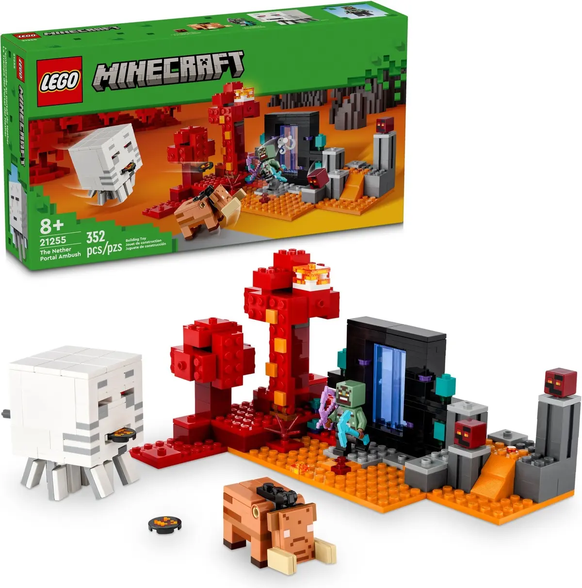 LEGO Minecraft 21255 The Nether Portal Ambush set, image 2