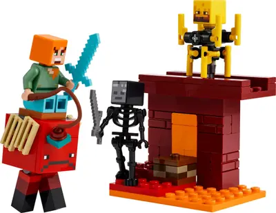 LEGO Minecraft 21266 The Nether Lava Battle set